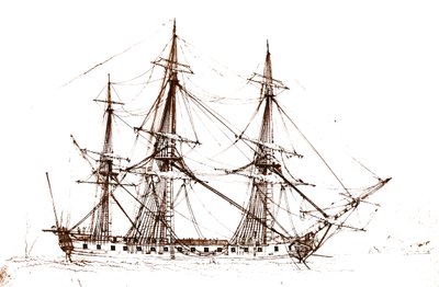 The Frigate Galathée by François Aimé Louis Dumoulin